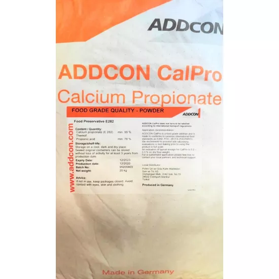 Kalsiyum Propiyonat 20 kg (Addcon CalPro Calcium Propionate)