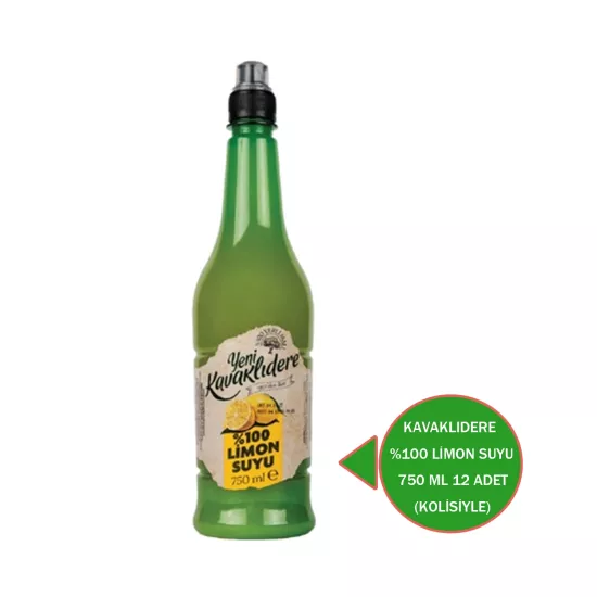Kavaklıdere %100 Limon Suyu 750 ml X 12 Adet (Kolisiyle)