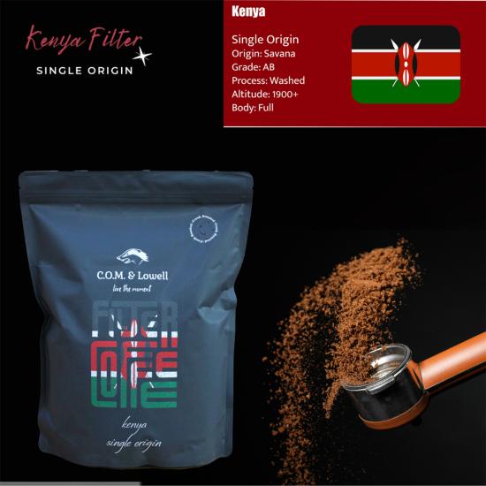 C.O.M. & Lowell - Kenya Filter Coffee 1000 Gr.