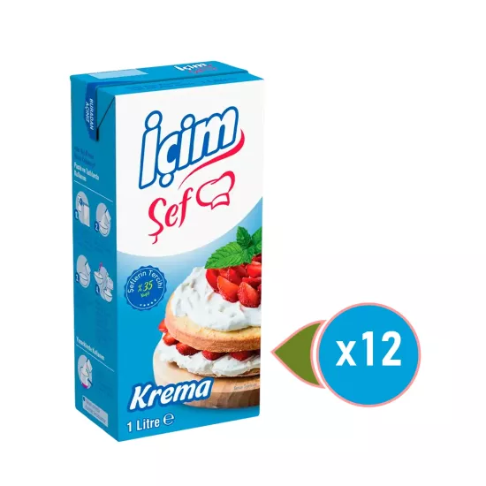 İçim Şef %35 Yağlı Krema 1L x 12 Adet