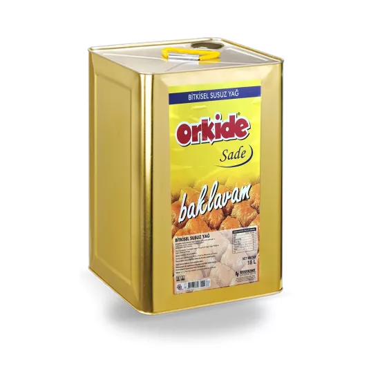 Orkide Baklavam (Sade ) Bitkisel Susuz Yağ 18 Lt. - Gimdes Helal Sertifikalı - Ücretsiz Kargo