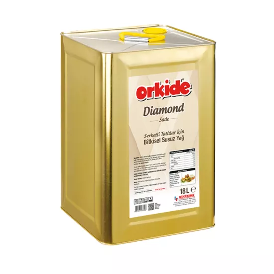 Orkide Diamond Şerbetli Tatlılar İçin Sade Bitkisel Susuz Yağ 18 L