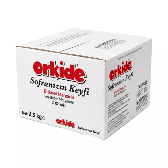 Orkide Sofranızın Keyfi Bitkisel Margarin %82 Yağlı 15 kg (2,5 Kg X 6 Adet)