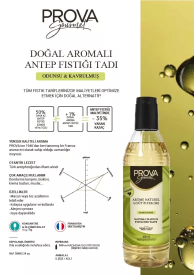 Prova Gourment Doğal Antep Fıstığı Aroması 500 ml