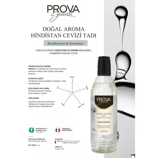 Prova Gourment Doğal Hindistan Cevizi Aroması 500 ml