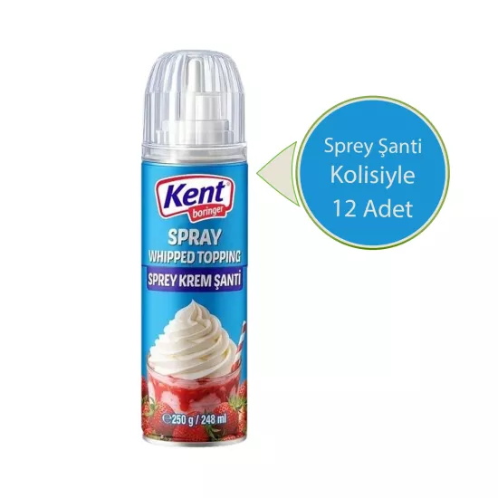 Kent Boringer Sprey Krem Şanti 250 g X 12 Adet