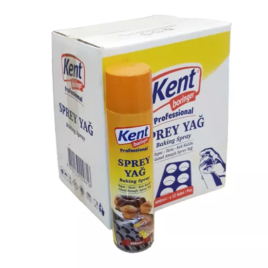 Kent Boringer Sprey Yağ 600 ml X 12 Adet (Kolisiyle)