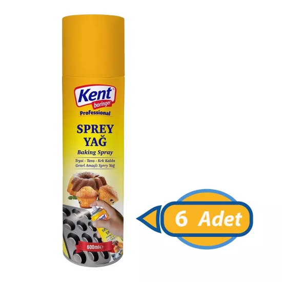 Kent Boringer Sprey Yağ 600 ml X 6 Adet