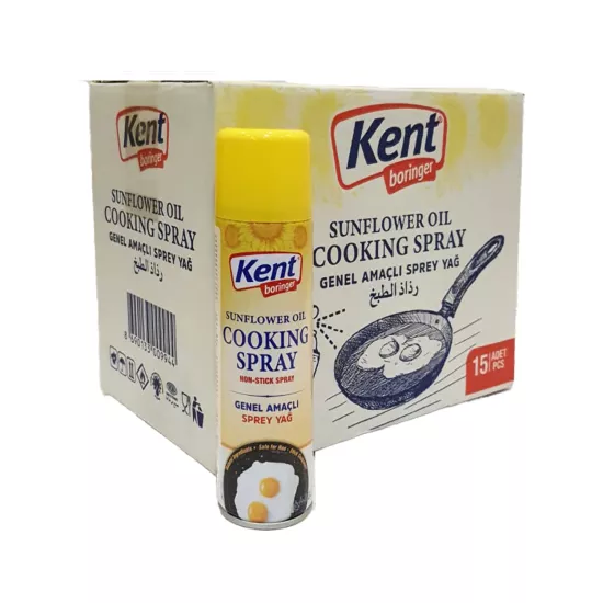 Kent Boringer Sprey Ayçiçek Yağı 250 ml x 15 Adet (Kolisiyle)