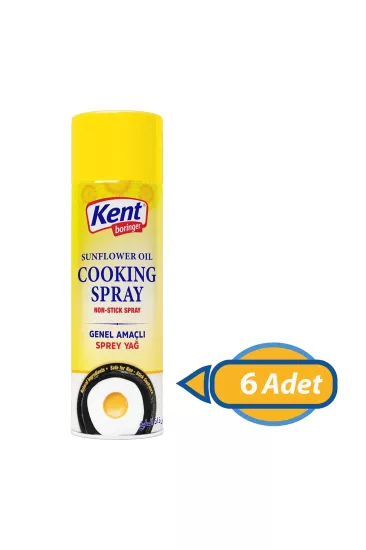 Kent Boringer Sprey Ayçiçek Yağı 250 ml X 6 Adet