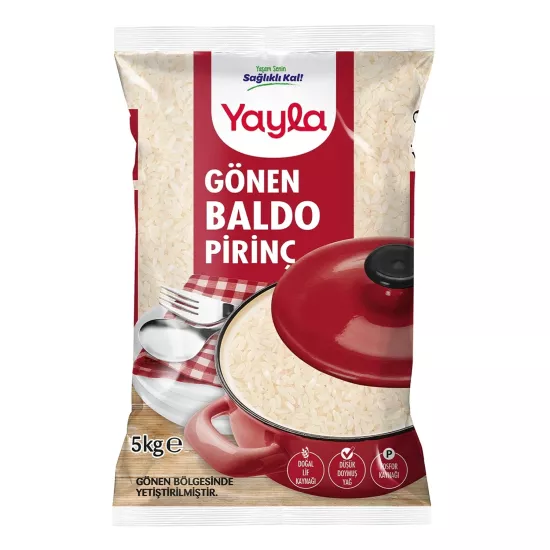 Yayla Gönen Baldo Pirinç 5 Kg Uzun Tane Tip A 1. Sınıf