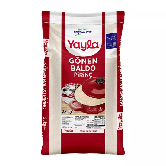 Yayla Gönen Baldo Pirinç 25 Kg Uzun Tane Tip A 1. Sınıf