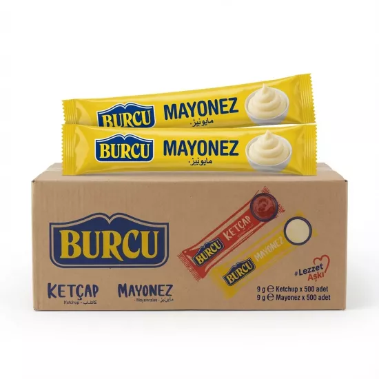 Burcu Stick Mayonez Tek Kullanımlık 9 gram 500 lü Paket