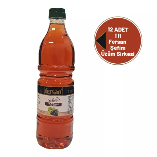 Fersan Şefim Üzüm Sirkesi Pet 1Lt X 12 Adet (Kolisiyle)