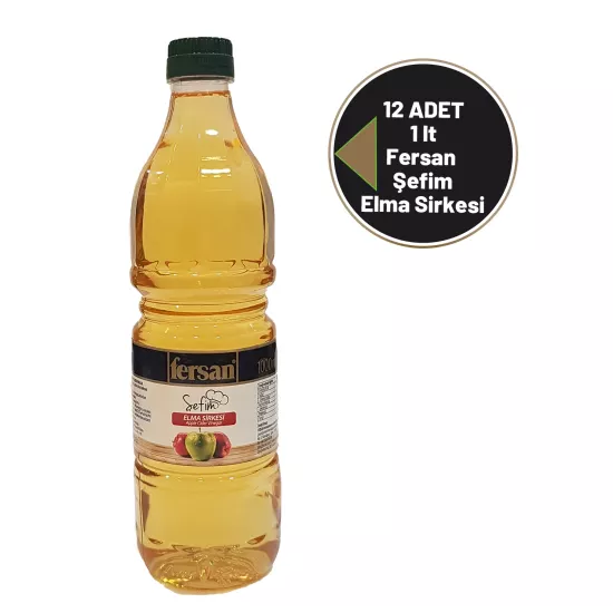 Fersan Şefim Elma Sirkesi Pet 1Lt X 12 Adet (Kolisiyle)