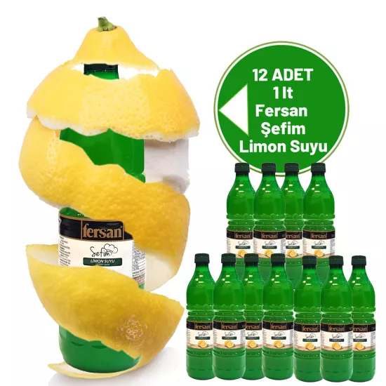 Fersan Şefim %100 Limon Suyu Pet 1Lt X 12 Adet (Kolisiyle)