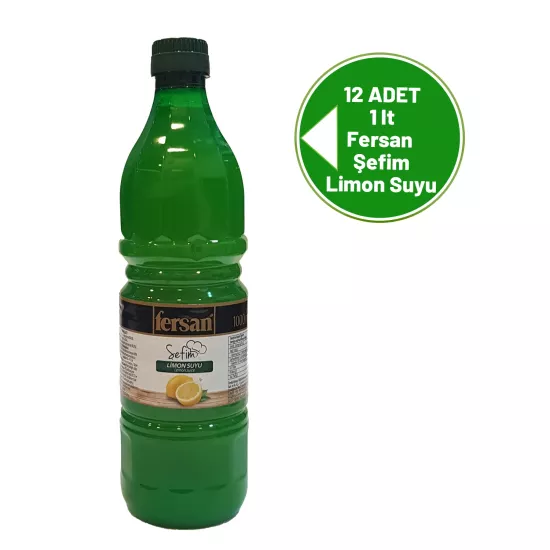Fersan Şefim %100 Limon Suyu Pet 1Lt X 12 Adet (Kolisiyle)