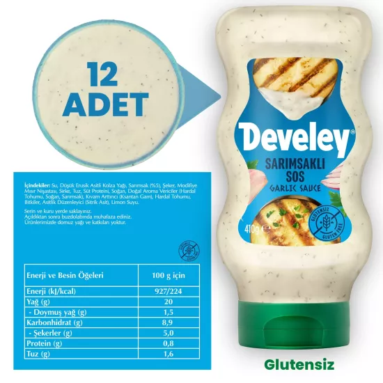 Develey  Sarımsaklı Sos 410g x 12 Adet (Kolisiyle) 