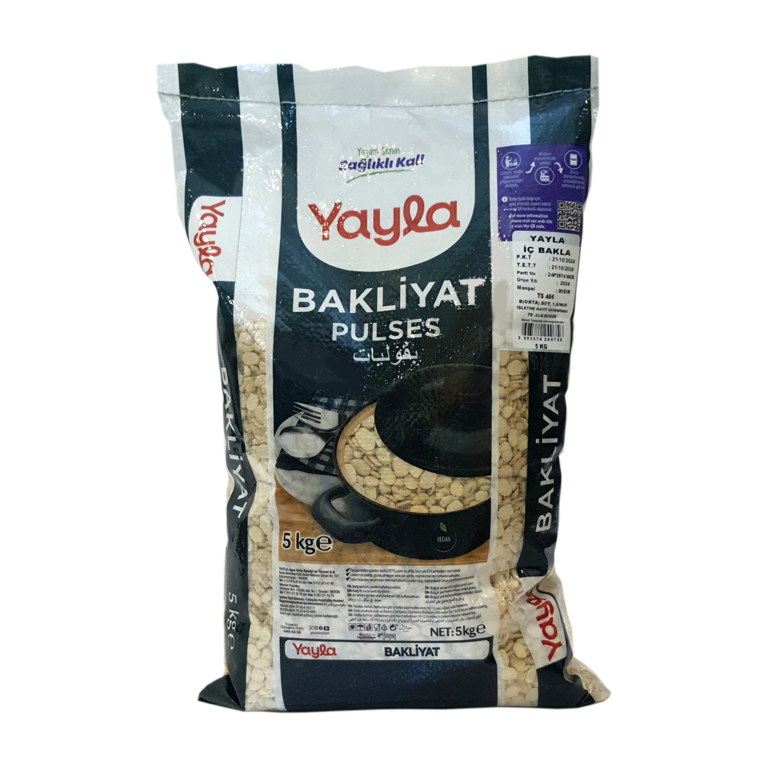 Yayla İç Bakla 5 Kg - Orta Boy 1. Sınıf